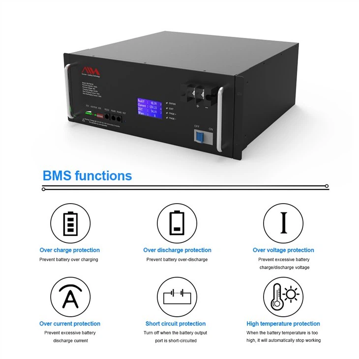 Sunnew 48v Solar Battery 5kwh 100ah Lifepo4 Battery Cabinet Server Rack Mount Lithium Ion Phosphate Battery
